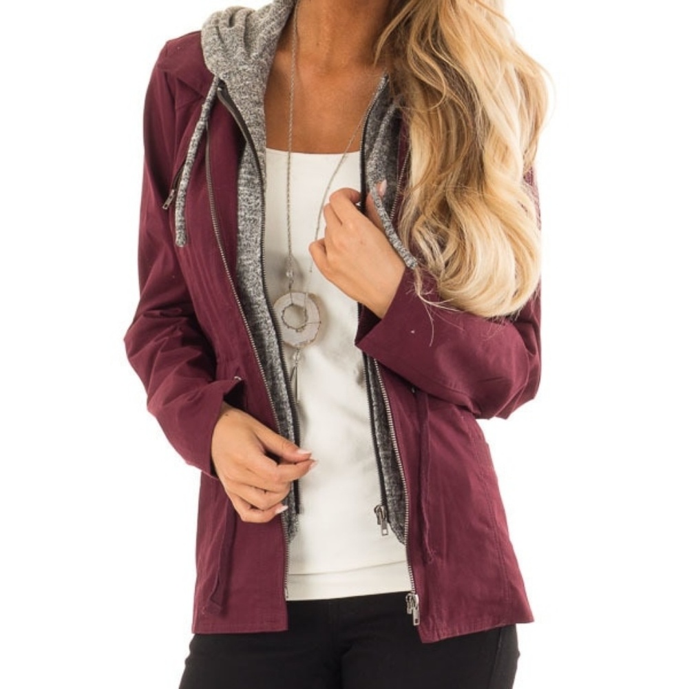 NWT Wine cargo utility jacket
